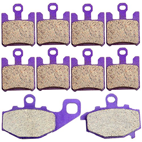 ECCPP Brake Pads Fit for 2003-2006 for Kawasaki ZX 6 RR, 2003-2007 ZX 6 R (ZX 636 B1/B2/C1/C6F/D6F), 2004-2006 ZX-10 R, FA369/4 FA192 Front and Rear Replacement Brake Pads Kits