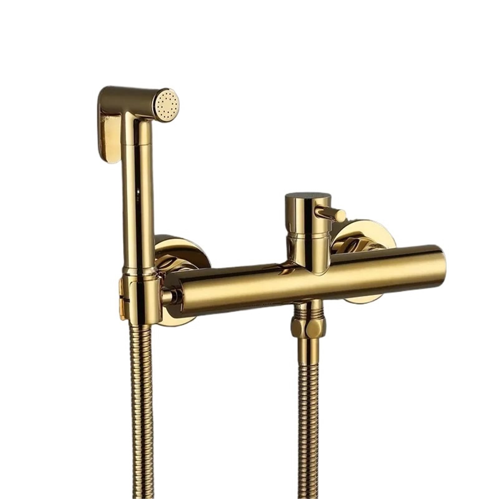 ZYCHSJXA Toilet Bidets Sprayer Bathroom Accessories Cold and Hot Water Mixer Bidet Faucet Wall Mounted Rose Gold/Grey(Gold)