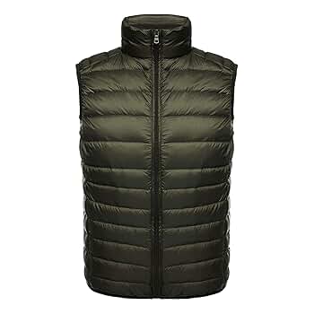 Men's Puffer Vest Windproof Winter Outdoor Zipper Sleeveless