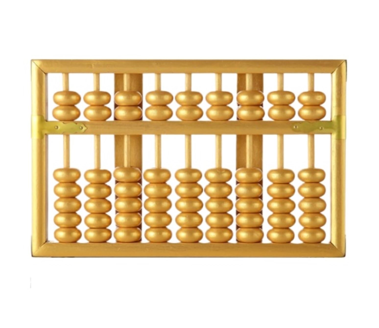 Abakus Abakus, 9-Säulen-Abakus Aus Holz, Chinesischer Und Japanischer Abakus, Rechner, Pädagogisches Zählwerkzeug Rechenrahmen(Gold)