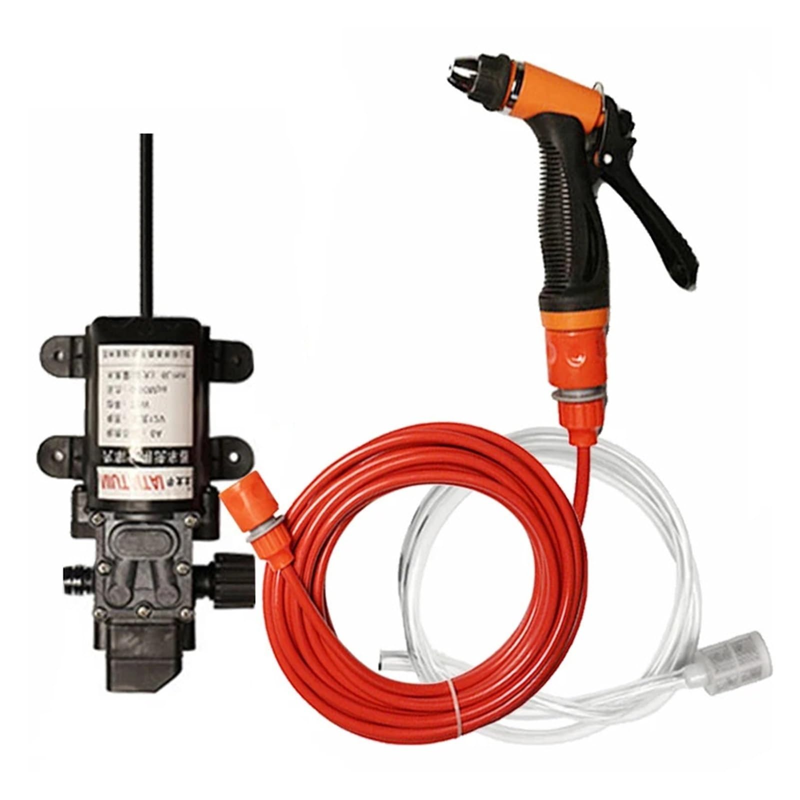 12V Tragbare Autowaschpistole mit Hochdruck-Sprühpumpe, Autowaschgerät, Autoreinigungsset for die Autowäsche und Autopflege, elektrisches Gerät