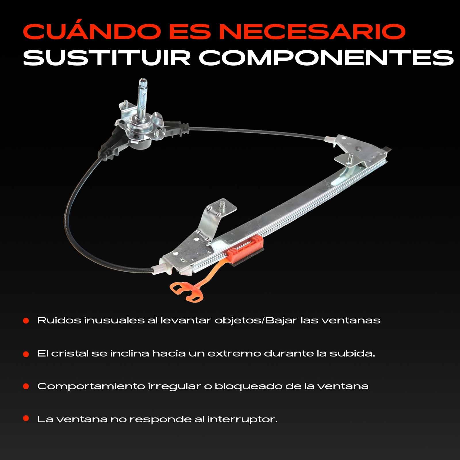 Frankberg Elevalunas Mecanismo elevalunas Manual Trasero derecho Sin placa 4/5-Puerta Compatible con Grande Punto 199 Punto 199 Punto Evo 199 Replace# 51723323