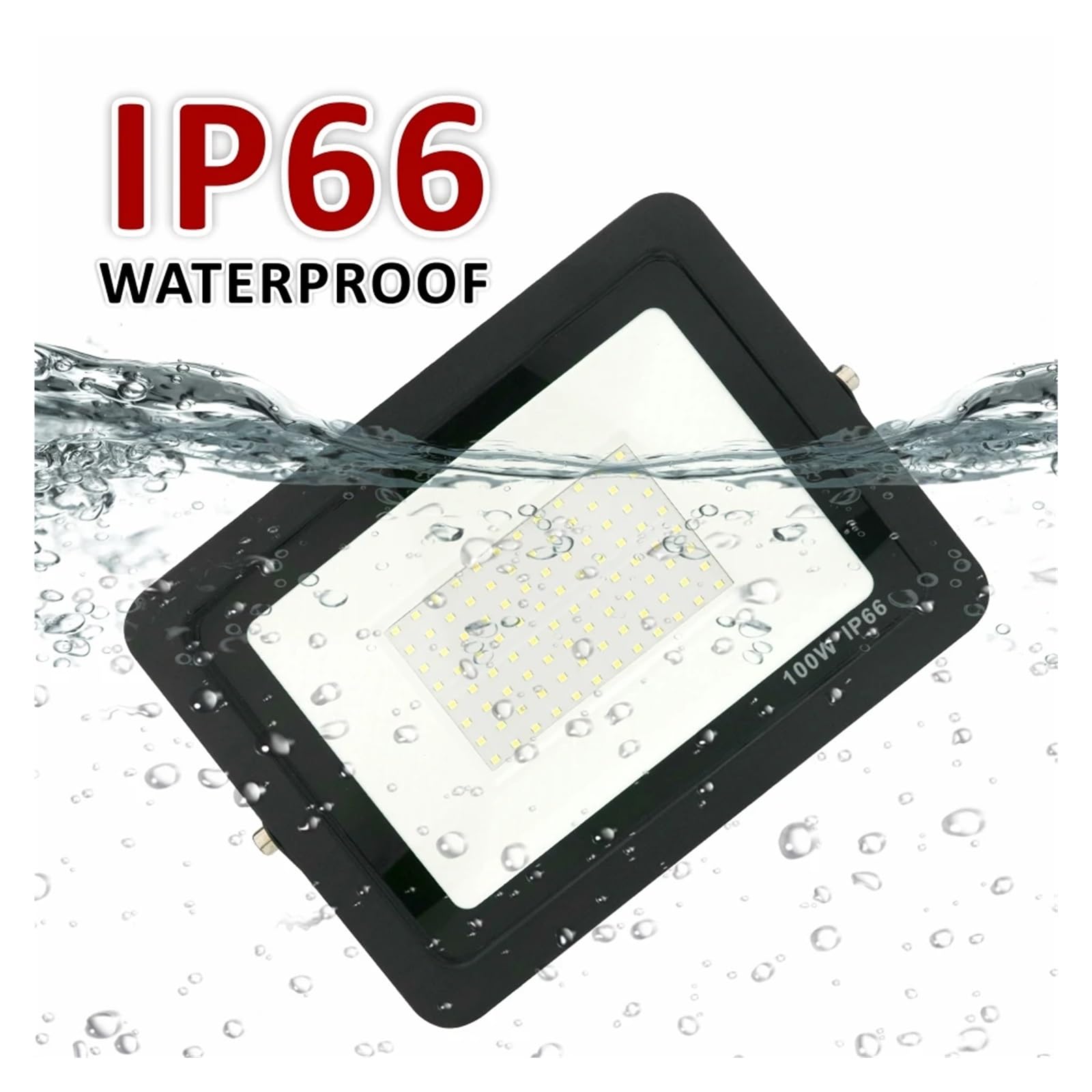 Luci da giardino DC12V Led Flood Light 20W 30W 50W 100W Proiettore for esterni Faretto IP66 Riflettore di luce impermeabile Luci LED portatili da 12 Volt Uplight per esterni(100W)