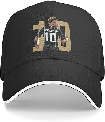 Neymar #10 3D Printing Snapback Baseball Cap Casquette Dad Hat Gift for Men Women Black