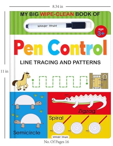 Image of My Big Wipe And Clean Book of Pen Control for Kids : Line Tracing And Patterns