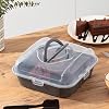 Porsima 1096 Anthracite Cake Pastry Container - Carrying bag - Ziplock bell jar