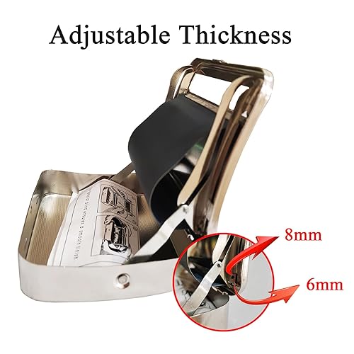 Miniatura 7 de Rodillo de cigarrillos, caja de rodillos automática de 4.331 in, caja de rodillos portátil para máquina rodante de cigarrillos (plata)