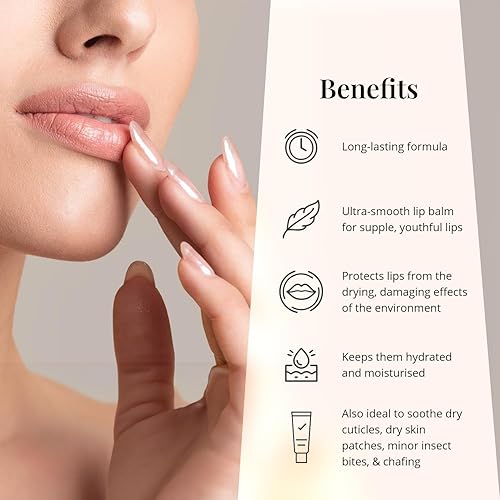 Miniatura 4 de Jomila Bálsamo labial, lápiz labial para labios secos y agrietados, ultra suave, duradero e hidratante, restaura el equilibrio natural de humedad