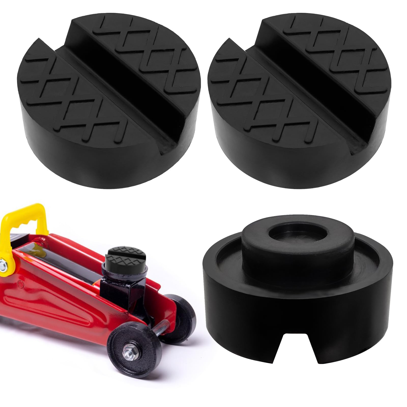 2 Pcs Cuscinetti Gomma Per Supporto Jack Cuscinetto Cric Carrello Auto
