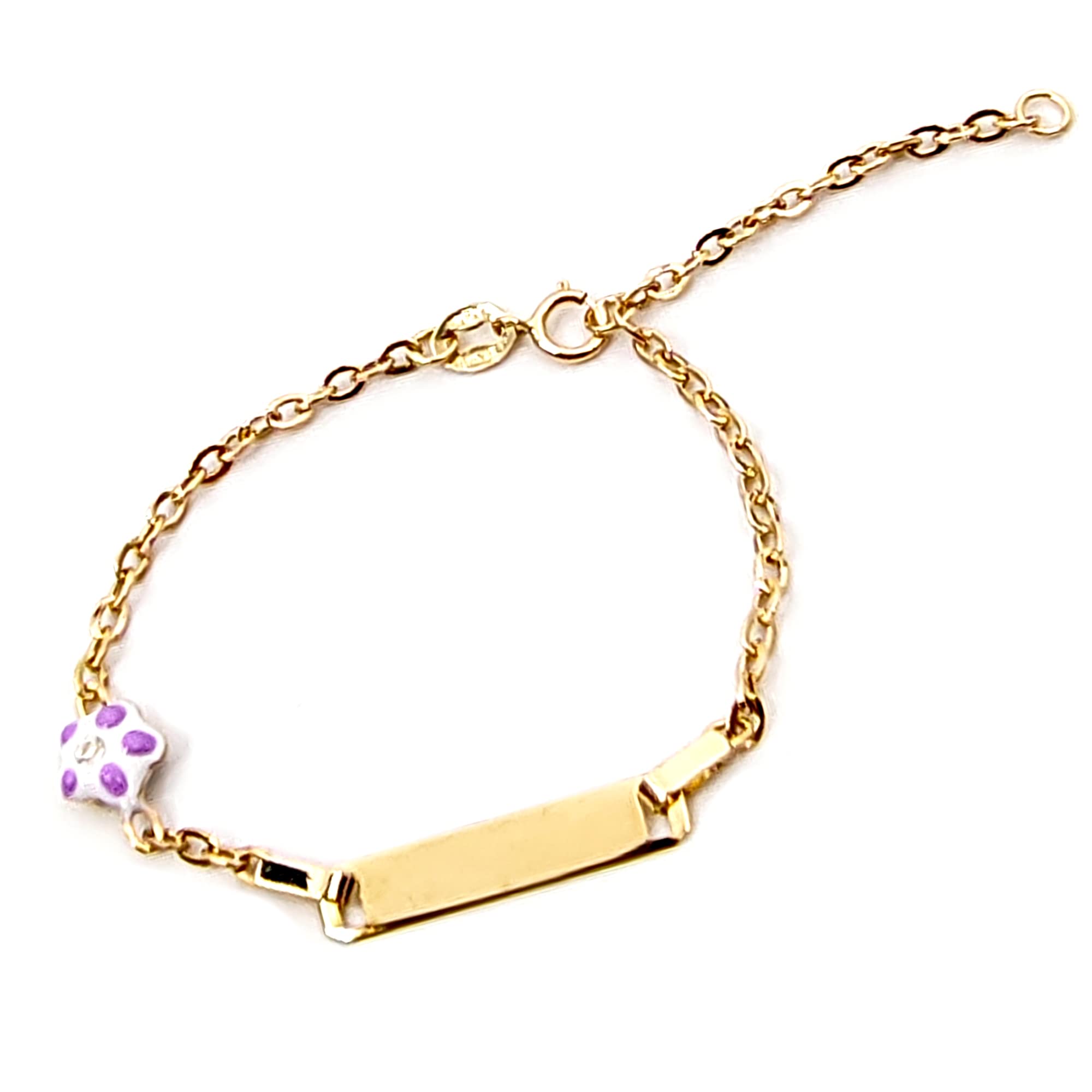 Braccialetto Battesimo Baby In Oro 375 - Lunghezza Regolabile 12-16cm, Incisione Inclusa - Foto 9