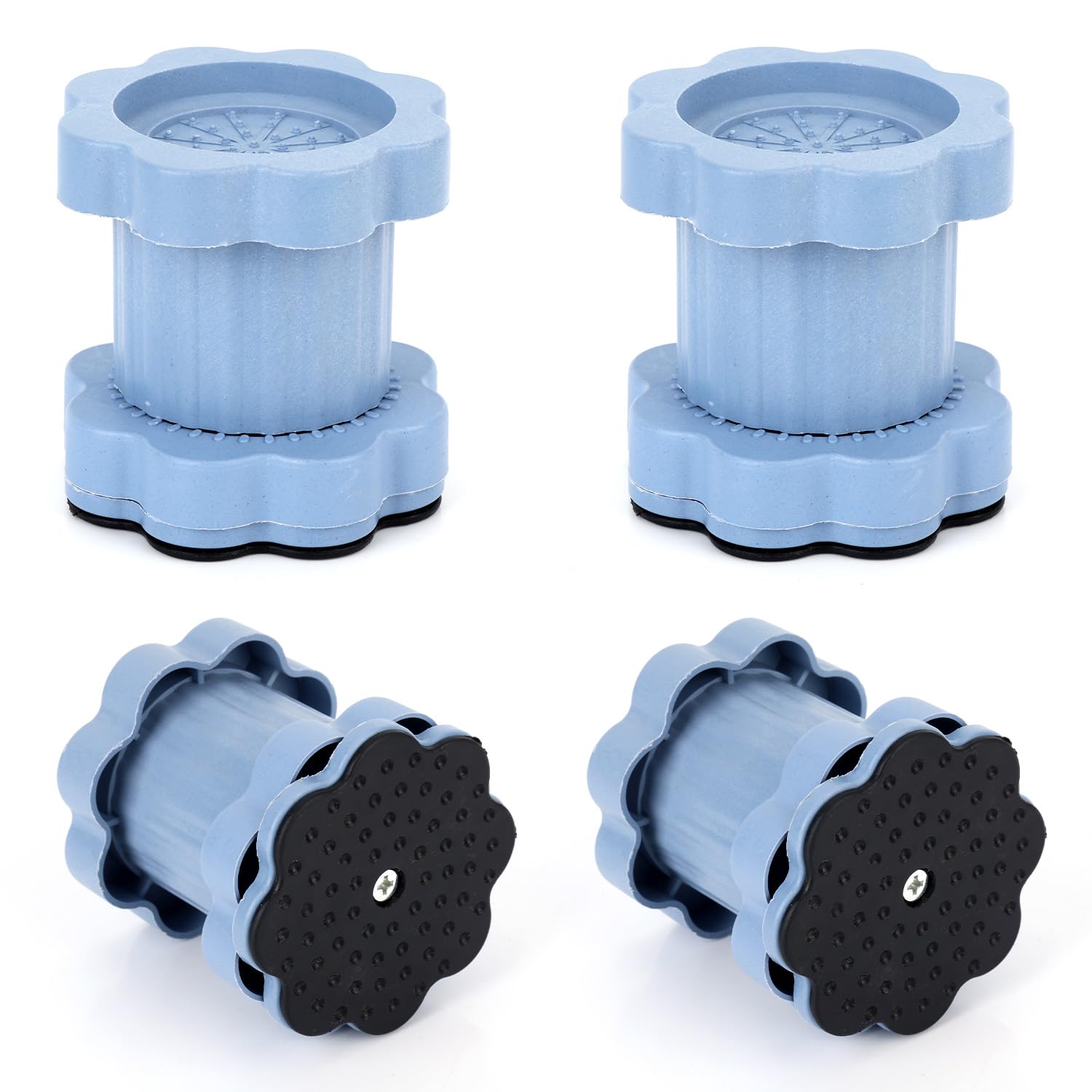 4pcs Universal Heightening Pad for Washing Machine, Adjustable Height Laundry Pedestal Washer Stand Anti-Vibration Anti-Slip Heightening Pad Accessories for Washing Machine