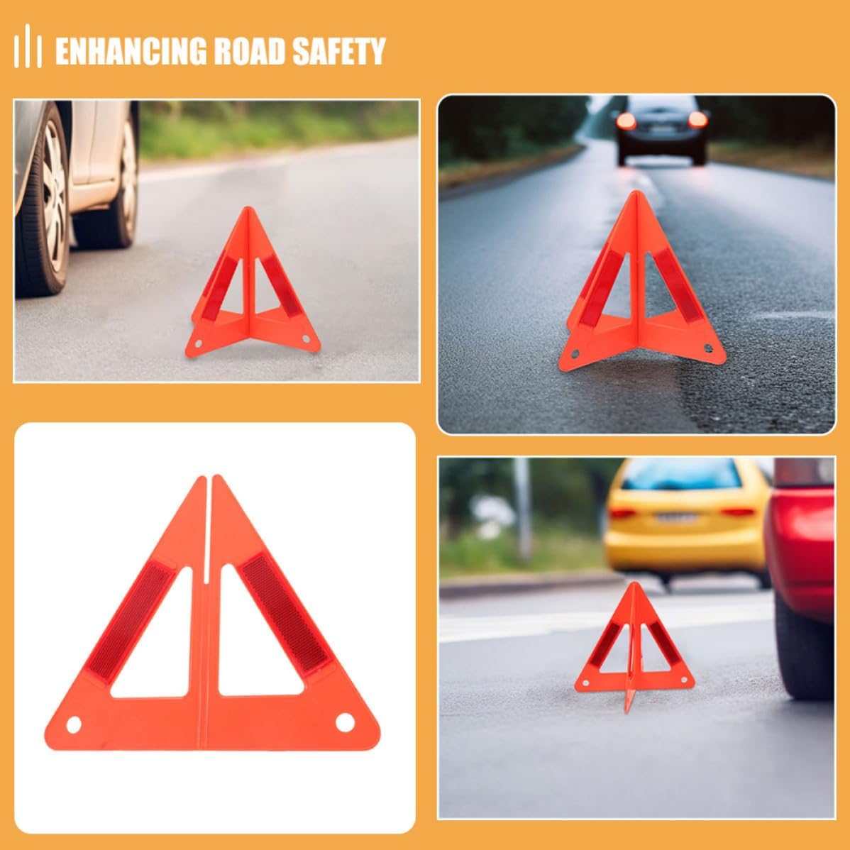 Emergency Roadside Warning Triangle Reflectors 5pcs for Vehicle