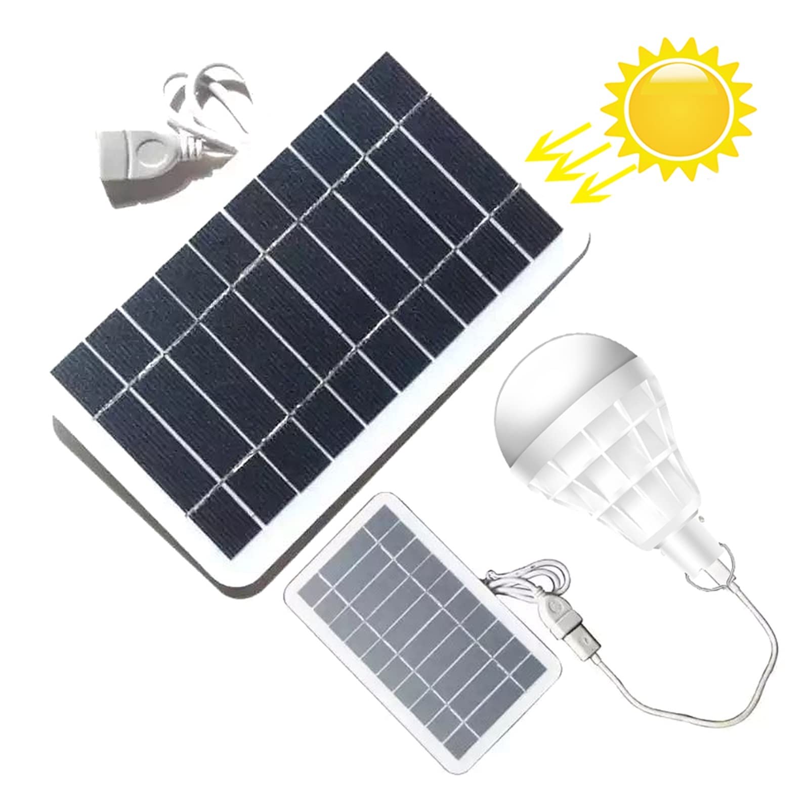 Chargeur Solaire 10W Puissance USB Panneau Solaire Portable Petites Cellules Solaires Imperméables 5V pour Randonnée en Plein Air Mobile Téléphone Ampoule Chargeur de Batterie Puissante Compatibilité