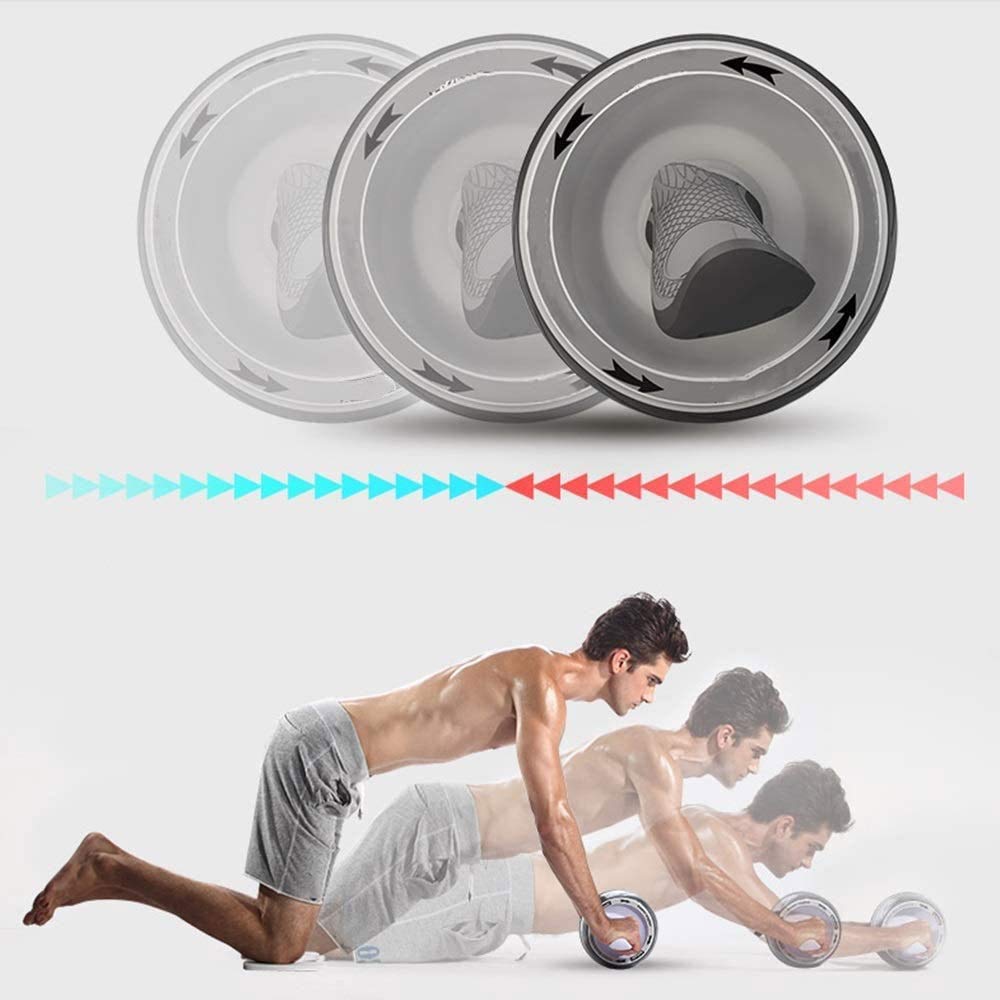 AB-Rollenrad, AB-Roller-Kit mit Kniematte, Push-up-Bars, Widerstandsbänder, Trainingsplakat, Trainingsführung, perfekte Hausgymnastikausrüstung für Männer Frauen Bauchübung
