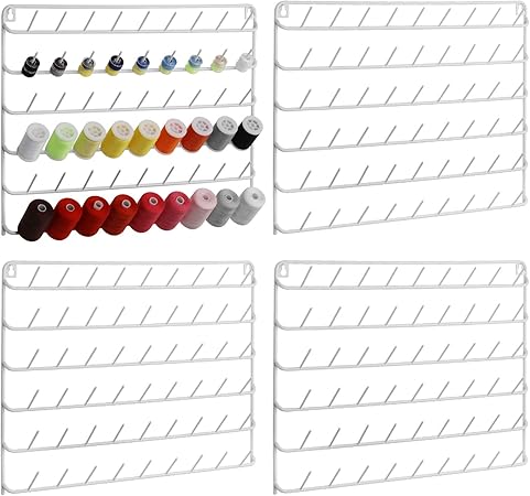 Amazon.com: Thread Holder Organizer Wall 54-Spool Sewing Thread Rack 4 ...