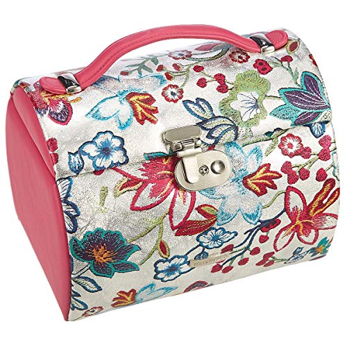 Preisvergleich Produktbild Windrose Blossom Runder Schmuckkoffer 22 cm pink