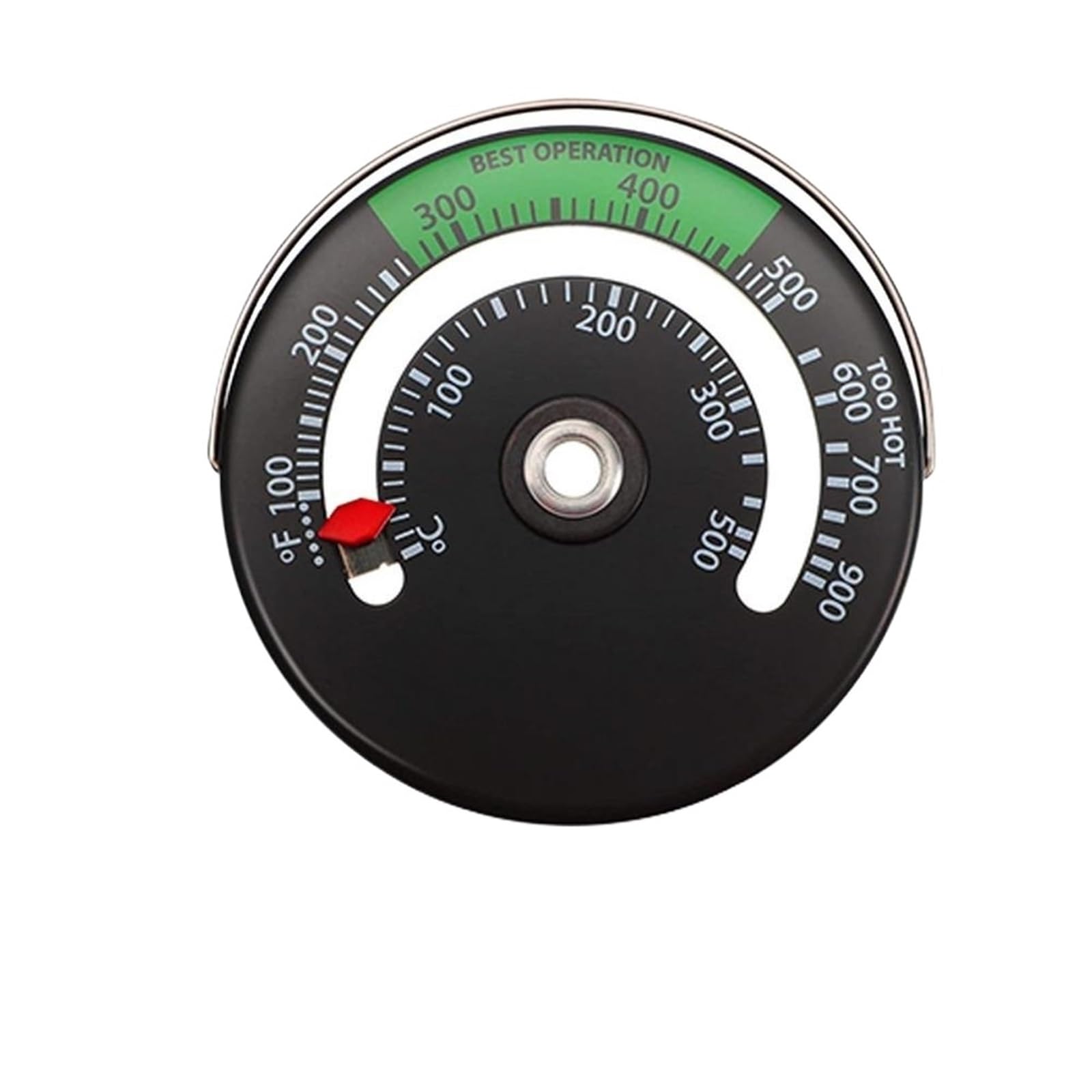 Ventilador Estufa Leña Ventilador de chimenea 6 aspas, alimentado por calor, funcionamiento silencioso, ventilador estufa leña con circulación aire caliente for quemador pellets, navideña(Thermometer)