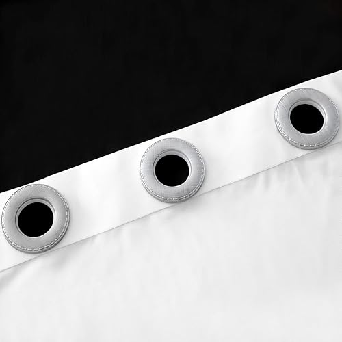 Miniatura 6 de Feelyou Cortinas Geométricas Abstractas Degradadas para Adolescentes Gris Blanco Rojo y Negro a Rayas para Ventana de Dormitorio Sala de Estar Niños