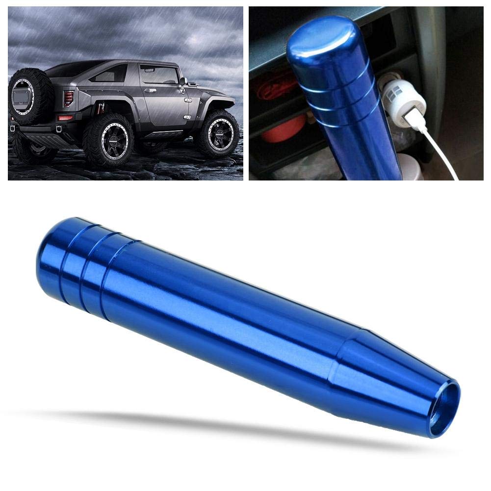 EVGATSAUTO - Pommeau De Levier De Vitesse Manuel Universel - Alliage D’aluminium, Longueur 18 Cm, Couleur Noir - Design Ergonomique, Installation Facile - Pour Personnaliser Votre Voiture