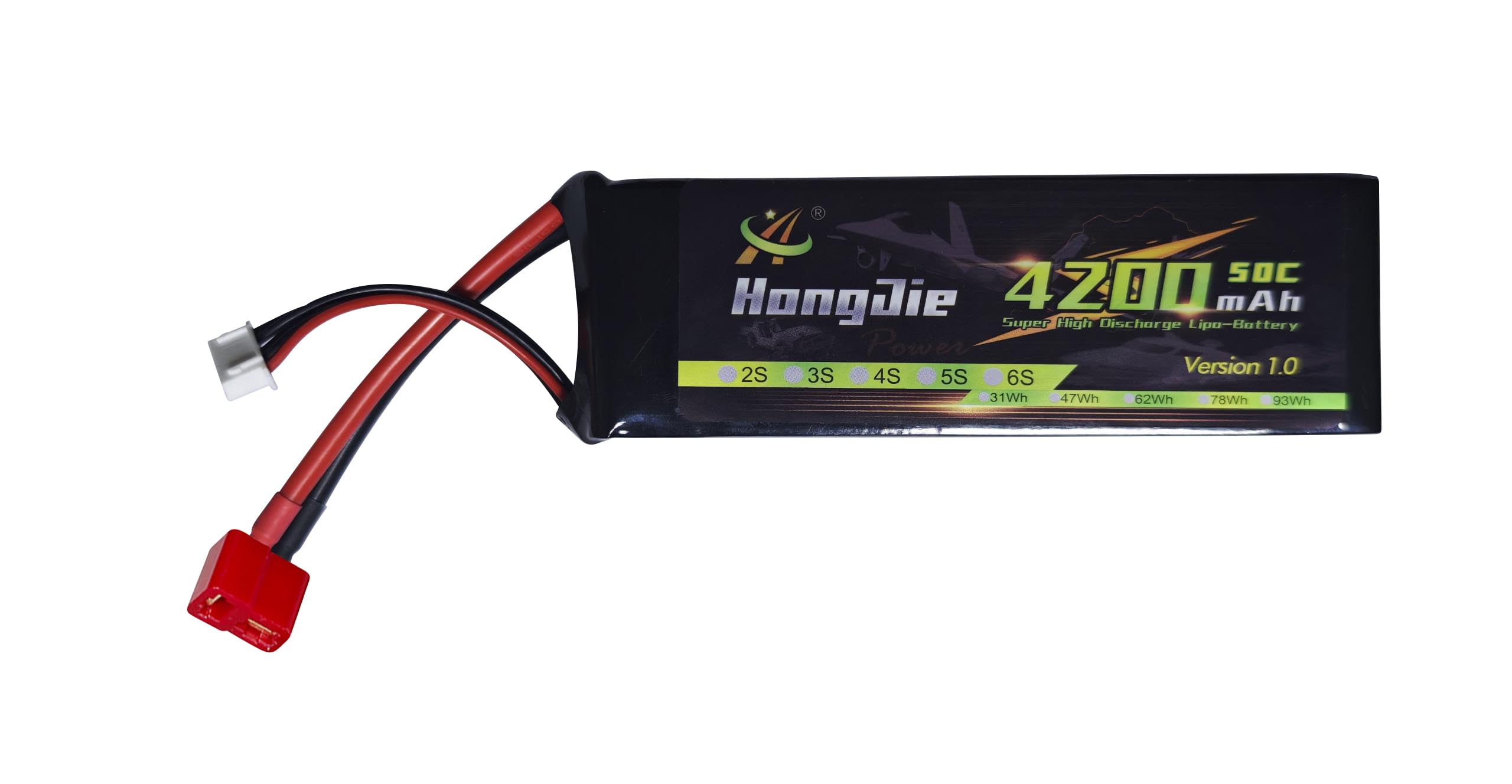 Wiederaufladbare 4S 14,8V 4200mAh Lipo Batterie 50C RC Spielzeug Batterien Akku mit Deans Anschluss T Stecker für Fernbedienung Carrera Flugzeug Quadcopter Auto Helikopter Boot 1/8 1/10
