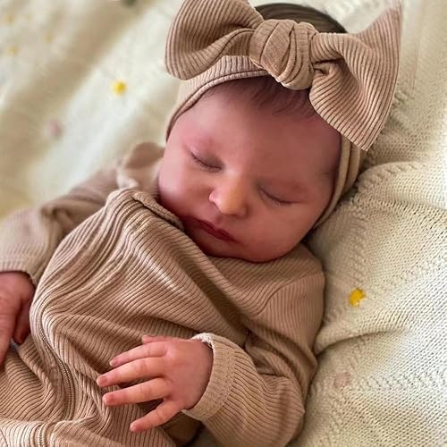 Miniatura 2 de Pinky Reborn Muñecas de bebé de 19 pulgadas, muñeca realista recién nacida, muñeca de silicona Reborn Bebe juguete, regalo de Navidad