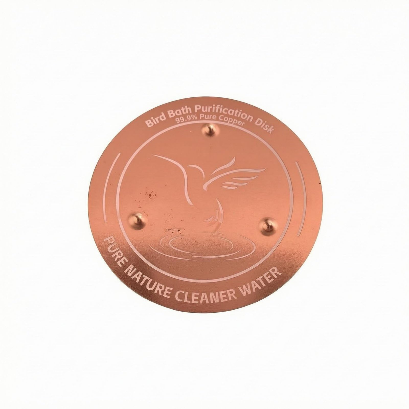 Etched Bird Bath Purification Disk Drilled Hole Birdbath Copper Disc Raised Fasteners Bird Bath Copper Plate Chemicalunrestricted, Style H-image-29