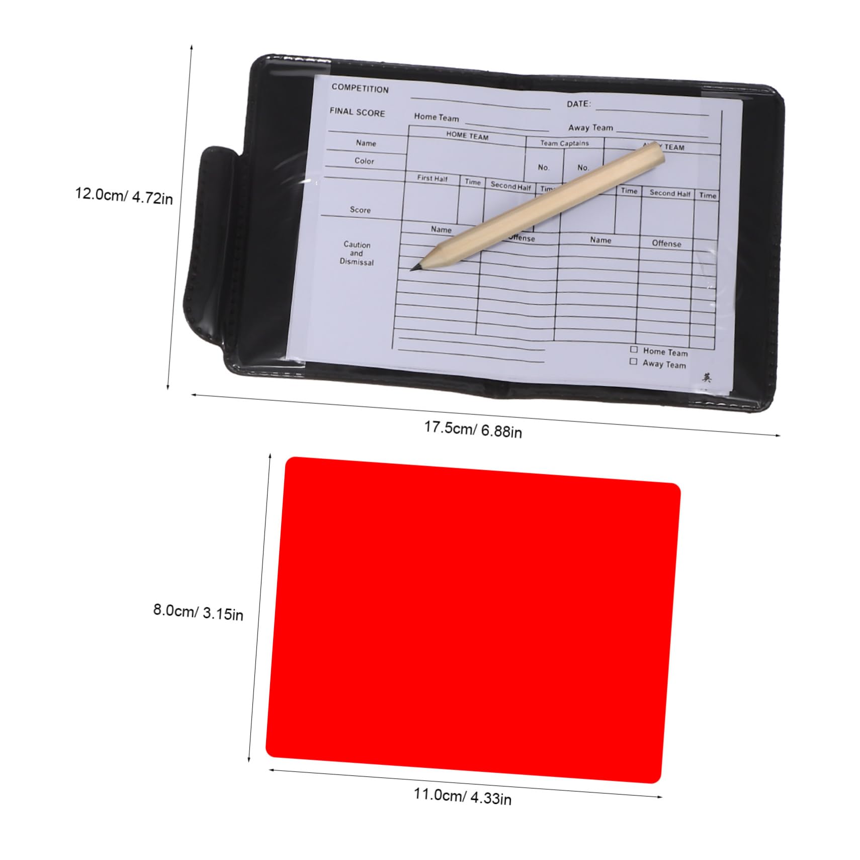 GALPADA 1 Set Soccer Referee Card Lifeguard Sports Kit Referee Supplies Referee Accessory Football Notepad Whistle Wallet Accessories Umpire Red Yellow Judge Cards Red and Yellow Card