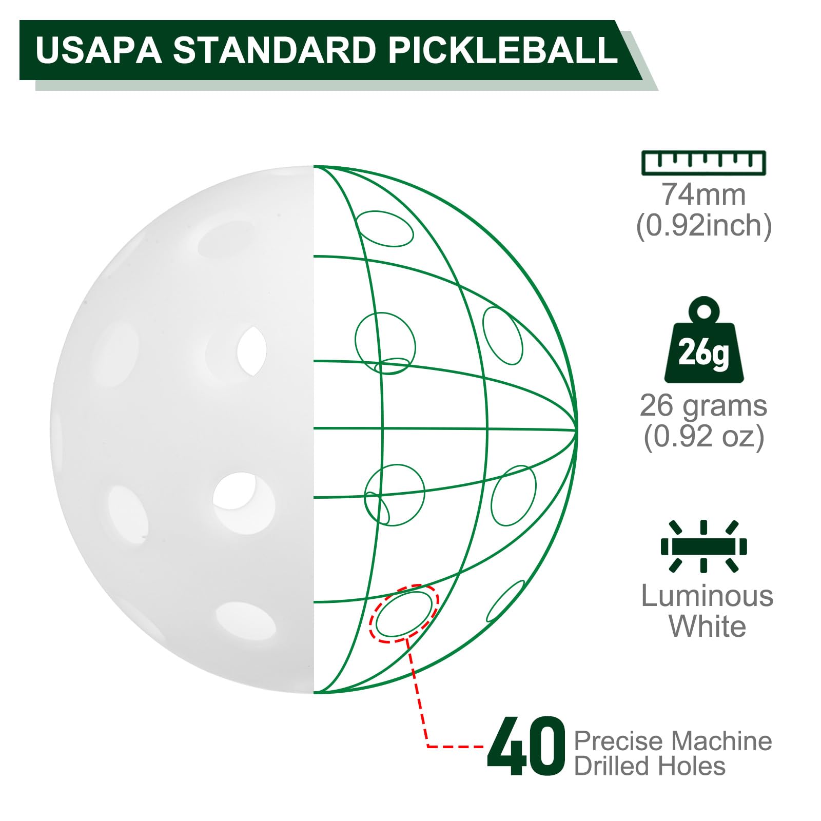 PATIKIL Luminous Pickleball Balls - Image 2
