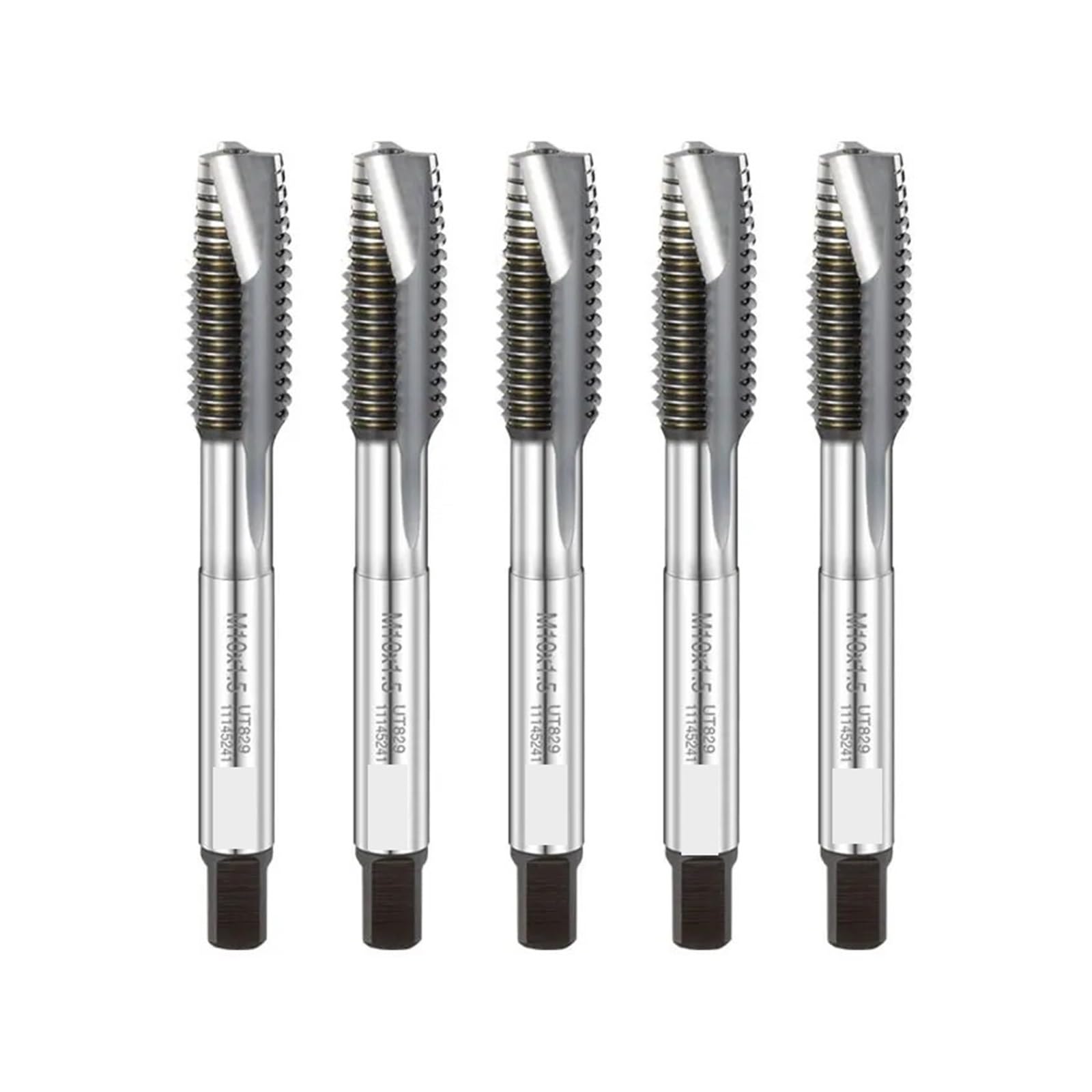 Honybmq Straight Fluted Tap High Hardness Screw Tap Cobalt Straight And Spiral Flute Machine Master Taps 5 Pcs(,M2 X 0.4)