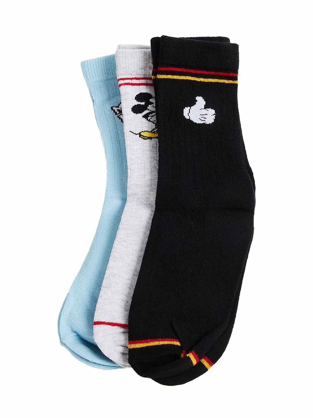 max Women Mickey Mouse Crew Length Socks - Pack of 3 (Multicolour_FS)-picture-10
