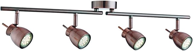 8814CU Jupiter Copper 4 Light LED Adjustable Bar Spotlight