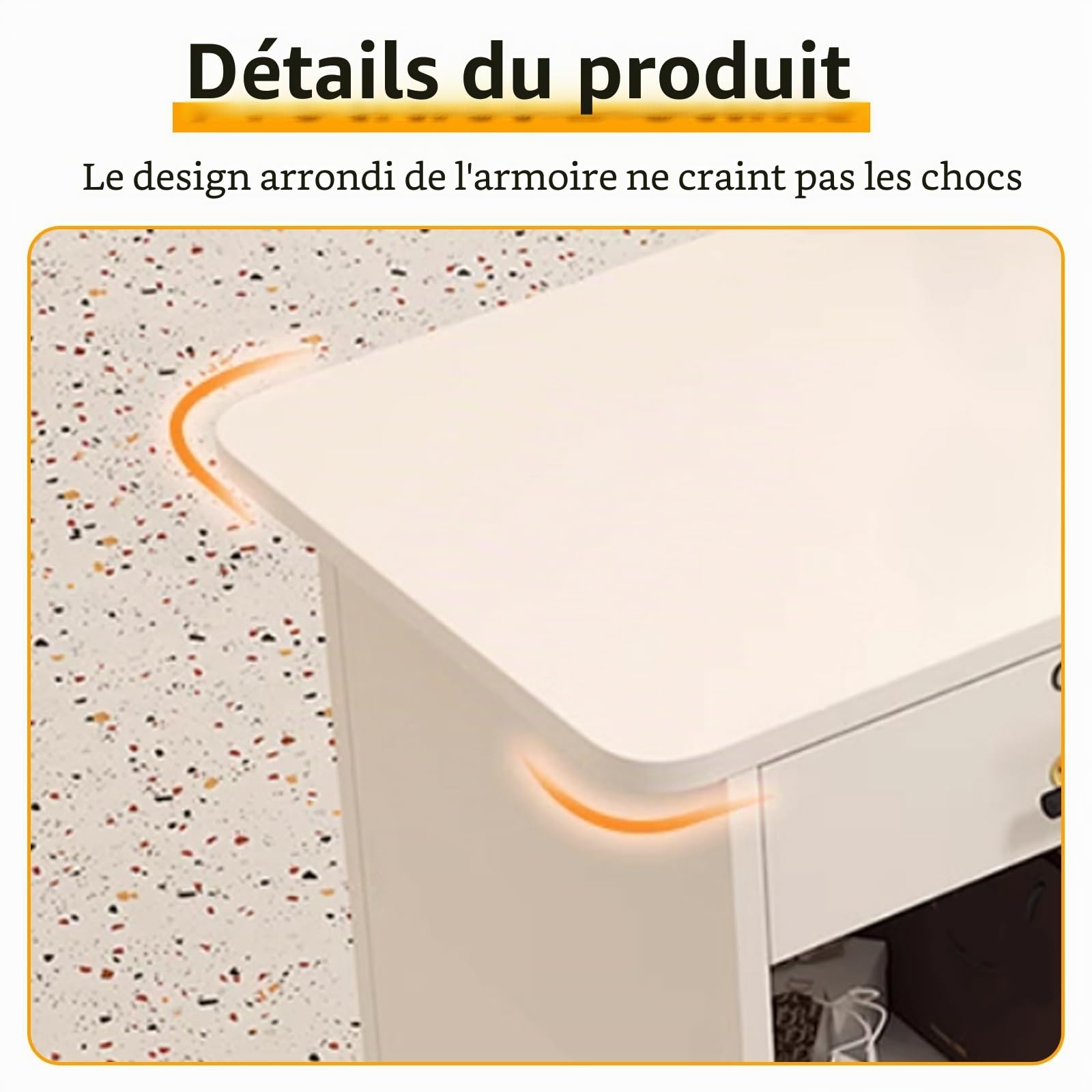 Comptoir d'accueil Blanc Moderne avec Tiroirs Verrouillables et Éclairage LED - Bureau de Réception pour Salon, Hôtel, Bureau, Magasin, Lobby(Beige,60 * 45 * 100cm)