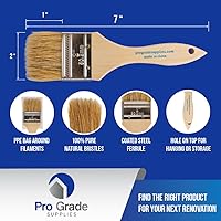 Vista 2 de Pro Grade - Chip Paint Brushes - 24 Ea 2 Inch Chip Paint Brush Light Brown