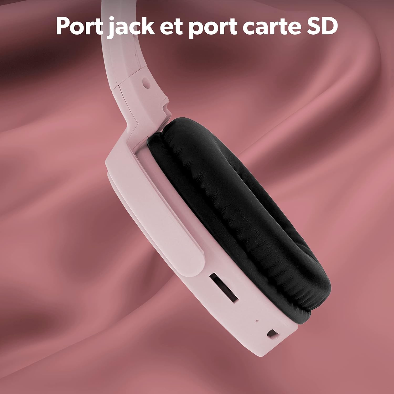 Close-up of headphone controls