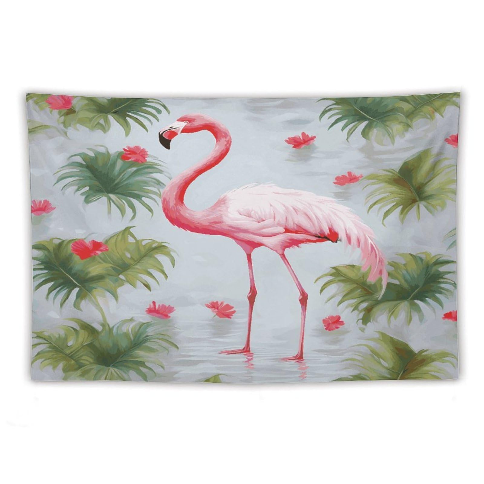 LDGSUPH White Flamingo Tapestry Wall Hanging Decor Anti-fading Aesthetic Wall Tapestries Fashion Wall Blanket Decor Modern Wall Art Tapestry for Bedroom Home Decor 60"x90"