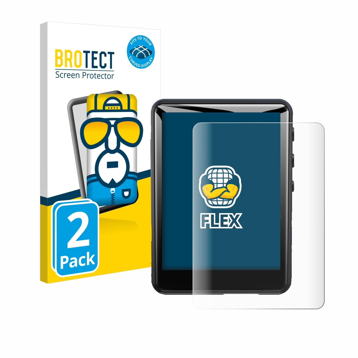 brotect 3D Curved Screen Protector for Zaqe MP3 Player M4 (64GB 2,4