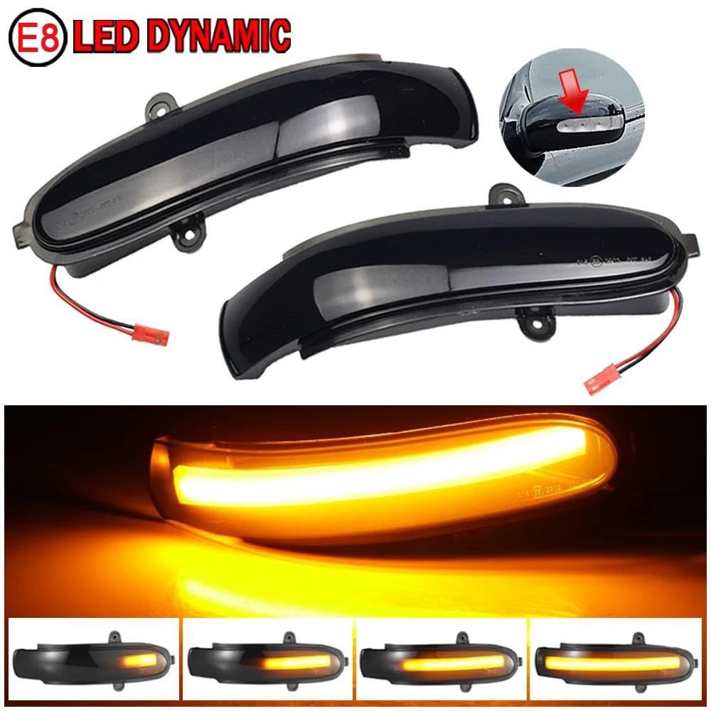 Feux Arrière Dynamiques Séquentiels Mercedes Classe C W203 S203 CL203 2000-2007 – Clignotants Miroir Latéral LED Style Sport