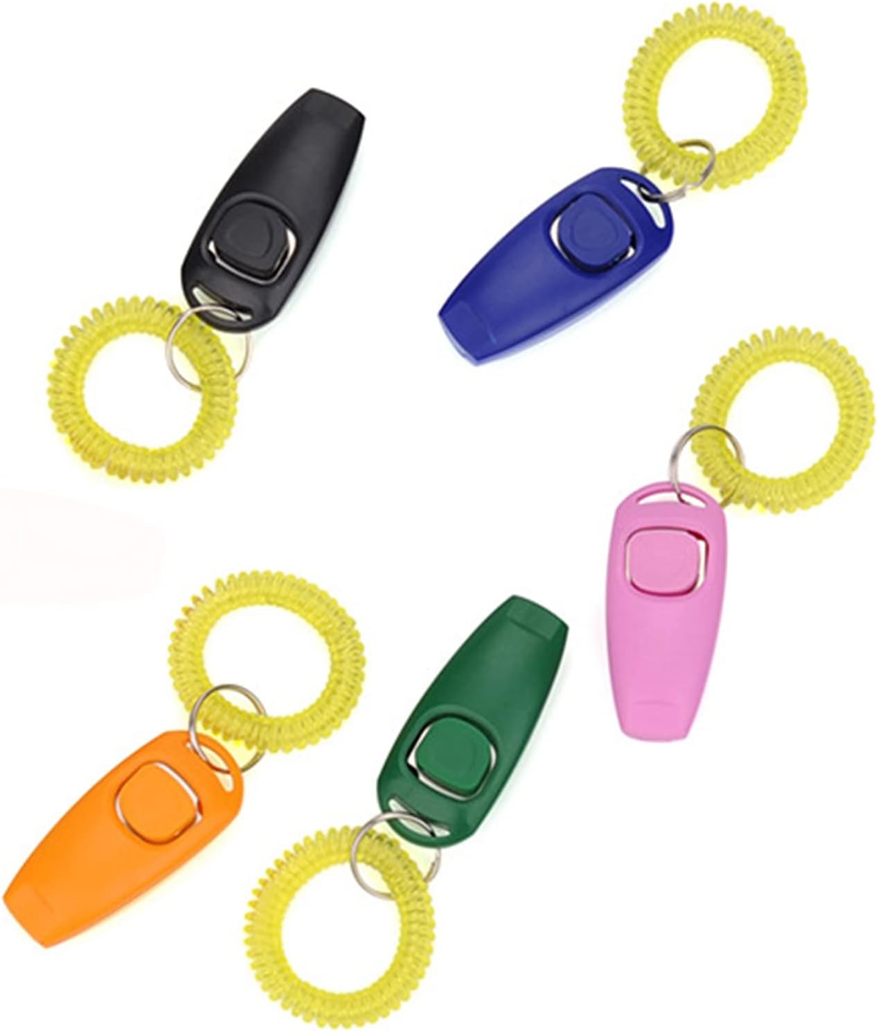 Zhikiss Clicker Training for Dogs, [5 Pcs, Multiple Colour], Agility Training Equipment for Dogs,Pet Training Clicker Set,Assorted Color…