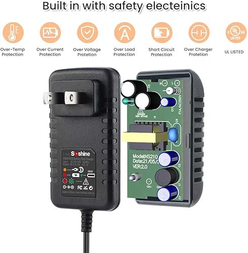 Miniatura 3 de RC Battery Charger for 4.8V 7.2V 8.4V 9.6V NiMH/NiCD Battery Pack, Airsoft Battery Charger for Traxxas Battery Charger for 2.4V-12V Battery Pack,