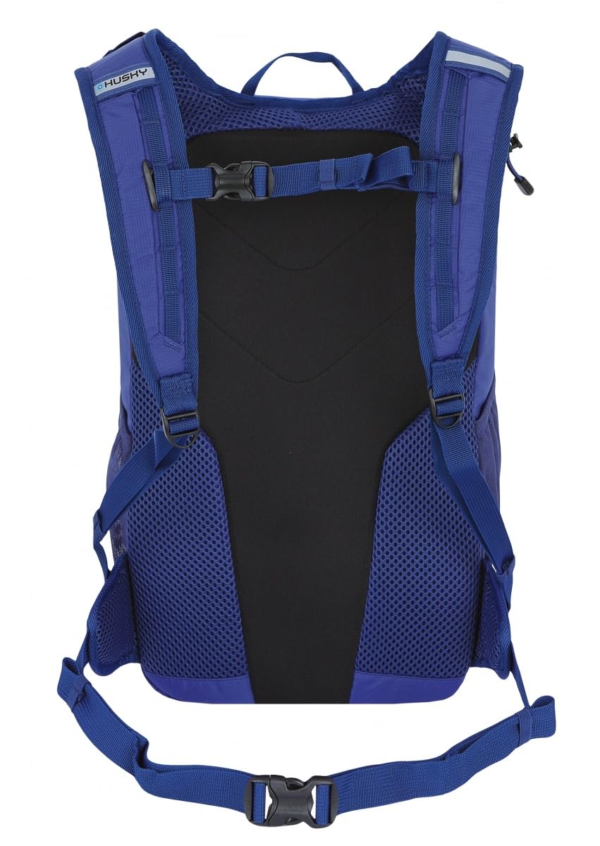 Husky Fahrradrucksack 20L – Leichter, Robuster & Wasserdichter Outdoor-Rucksack mit Viel Stauraum, Komfortsystem & Regenhülle für Radfahren, Trekking, Wandern & Reisen (Peten, Blau)