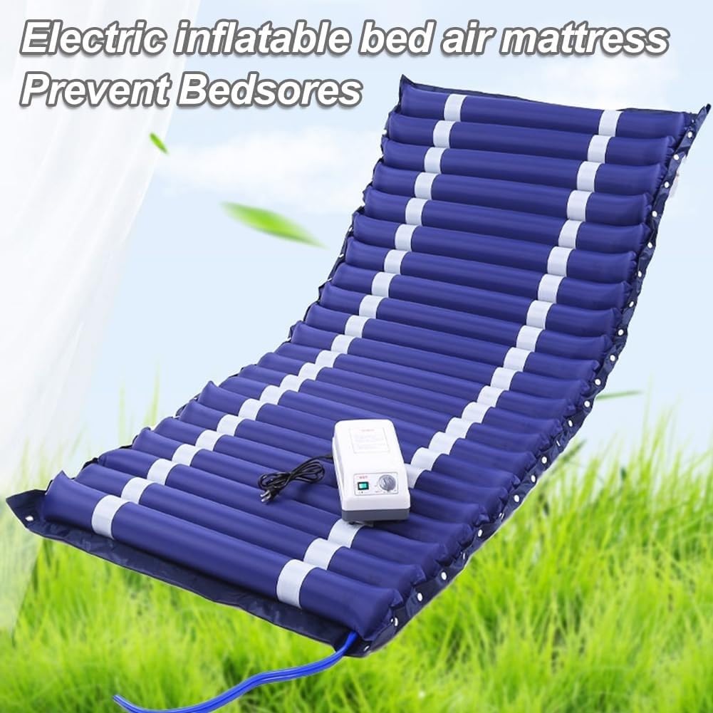 Sistema De Colchón Antiescaras De Aire Alternante, Colchón Neumático con Control De Presión, Fabricado En PVC para Entornos De Cuidado Diario, Pacientes De Edad Avanzada 195×90cm