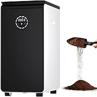 GEME 19L Electric Kitchen Composter: Real Bio Compost in 6-8 Hours, Permanent Filter, Odorless Quiet, Add Waste Anytime