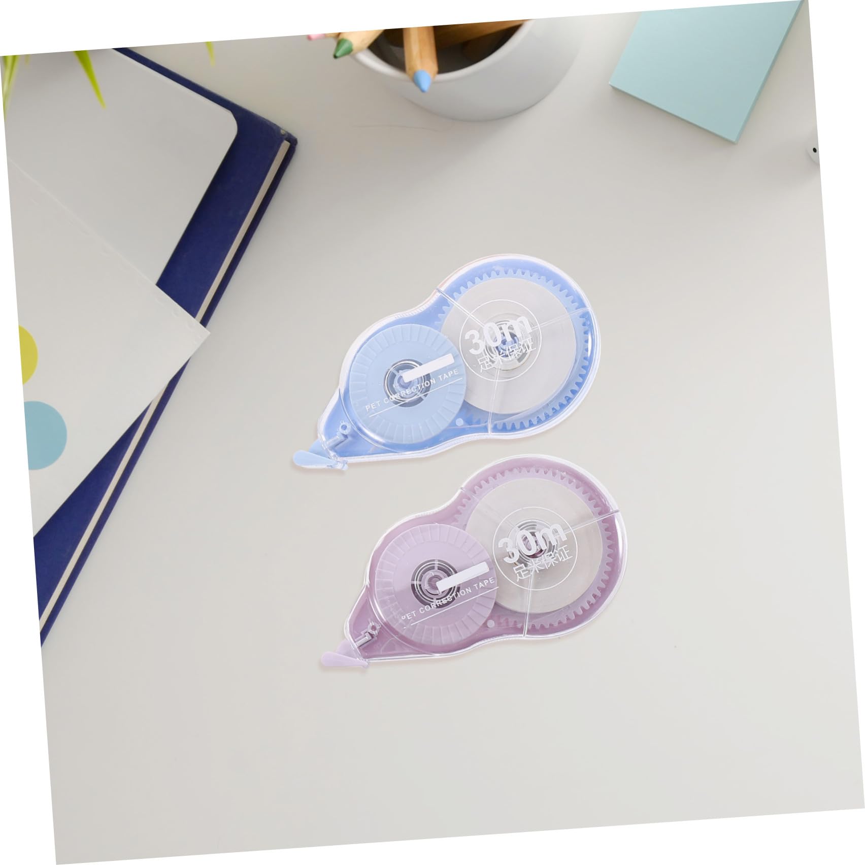 Gatuida Correctora Portátil Para Estudiantes Y Oficinas Adhesiva De Corrección Ergonométrica Para Papelería Escolar Y Exámenes Para Borrado Instantáneo Y Escritura 6 Piezas X 4