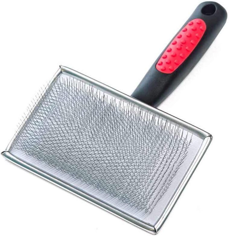 Ryan's Pet Supplies Paw Brothers Flat Slicker Brush for Dogs, Dog Brush for Long Haired Dogs, Professional Grade, Coated Tips, Gentle on Skin, Maximum Coverage, Large 4.5" x 2"