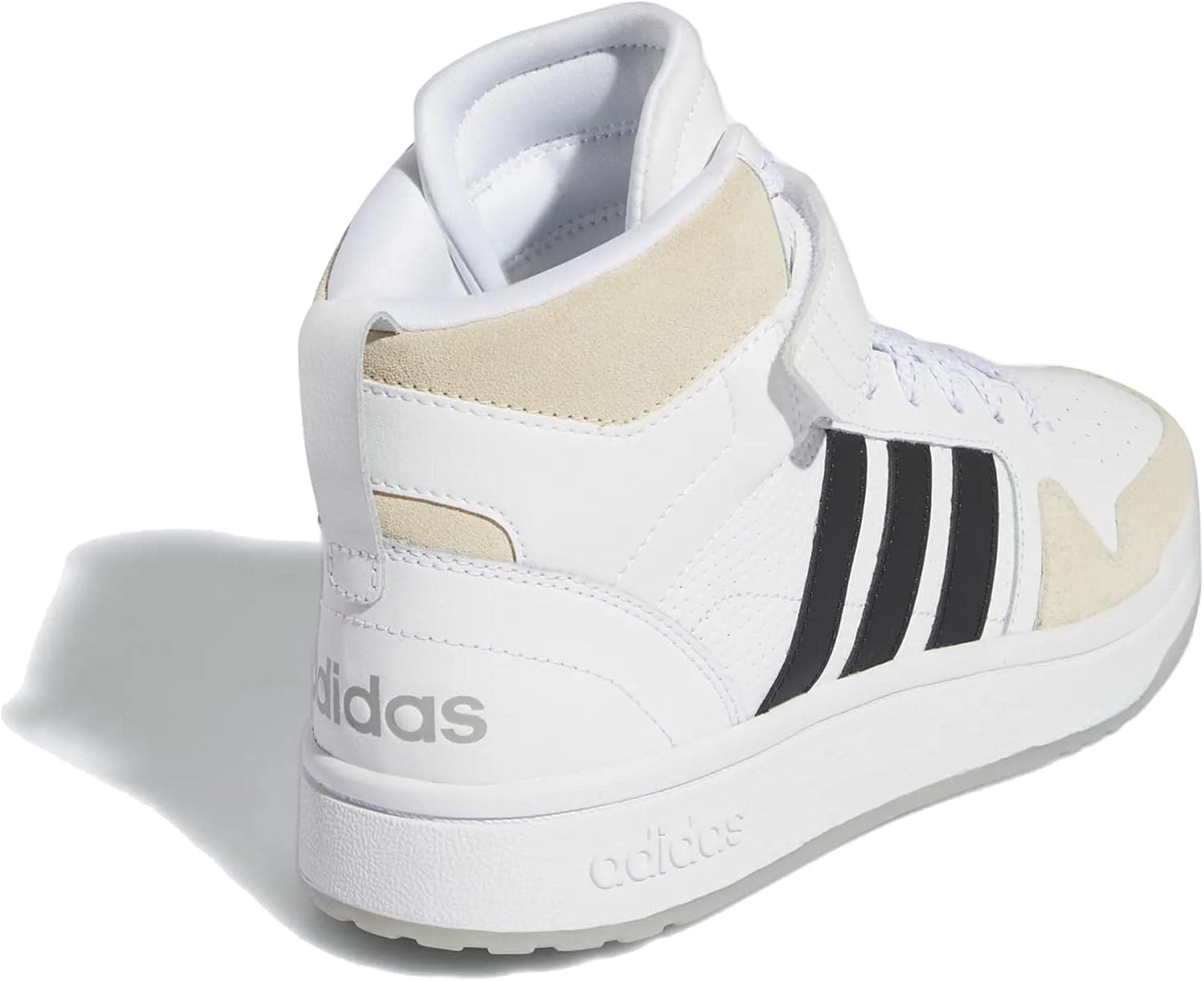 adidas Women's Postmove Mid Basketball Shoe,Cloud White/Core Black/Wonder White, 11 US