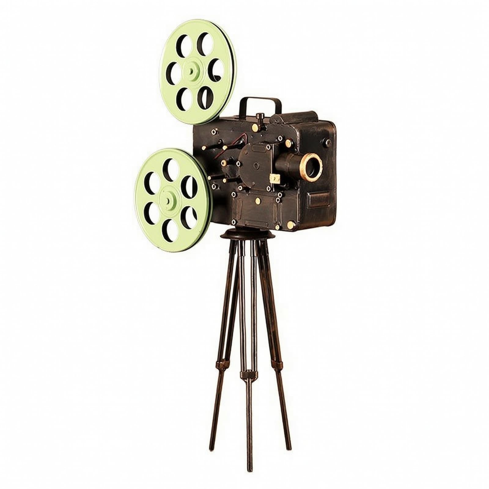 con Trípode Retro Soporte Cine Decorativo, Compacto, Figura Decorativa, para Escritorio, Cinéfilos, L