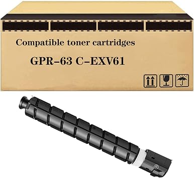 Compatible Toner Cartridge Replacement for Canon GPR-63 C-EXV61 Toner High Yield for Image Runner Advance DX 6860 6870 Printer 1 Black