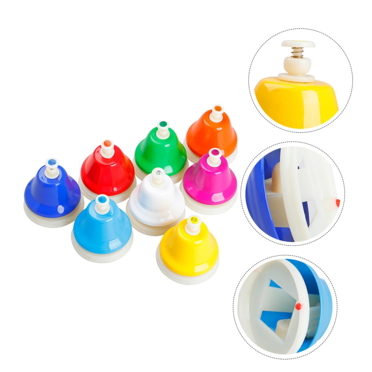BESPORTBLE Juego de Campanas de Ocho Tonos para Niños, Juguete de Educación Temprana Acero Inoxidable, Instrumento Musical de Percusión Adecuado para Juegos y Aprendizaje