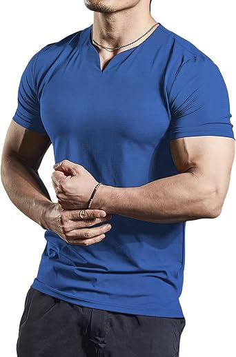 Men's Mesh Athletic Shirts V-Neck Party Weightlifting Gym Workout