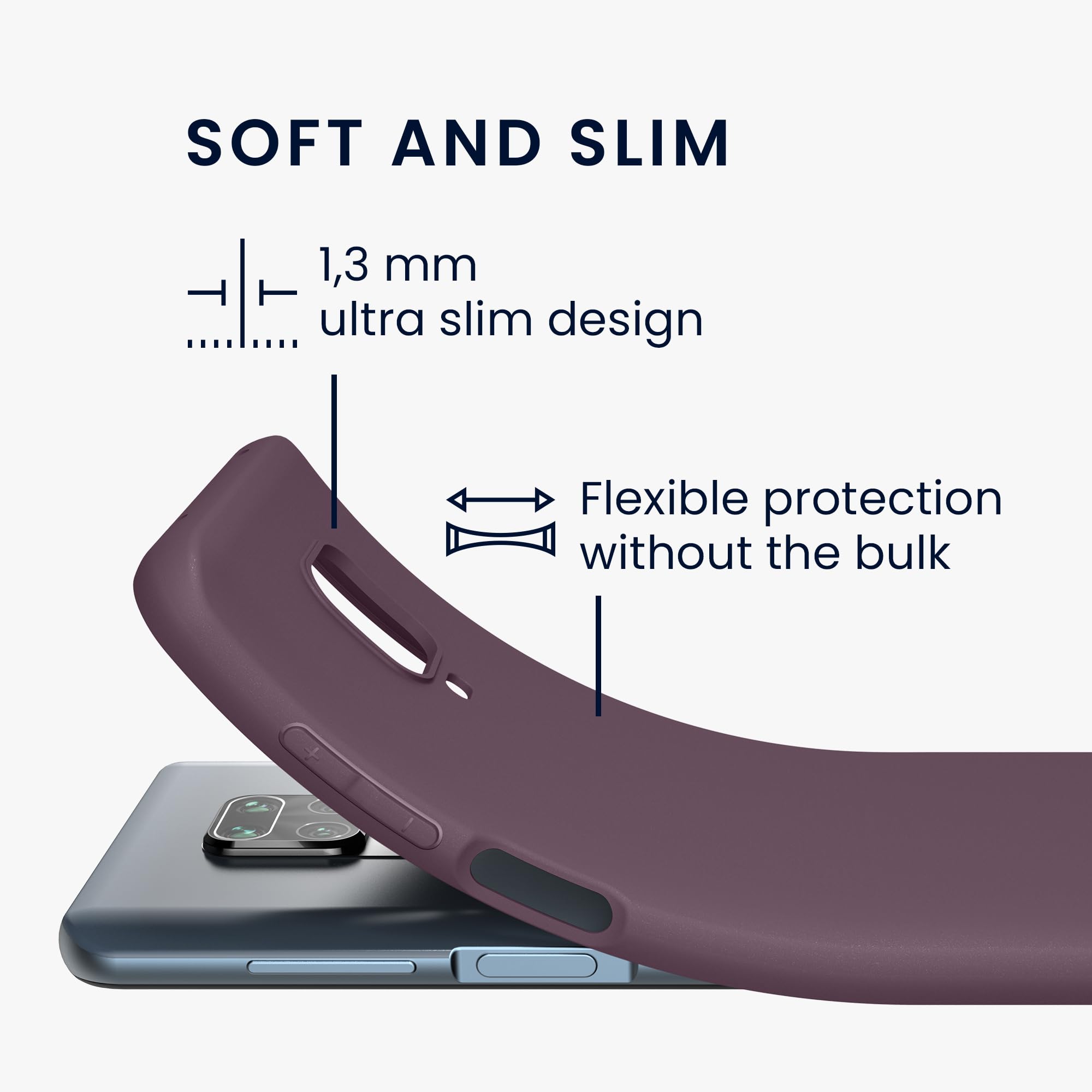 kwmobile Custodia Compatibile con Xiaomi Redmi Note 11 / Note 11S Cover - Back Case per Smartphone in Silicone TPU - Protezione Gommata - viola magenta